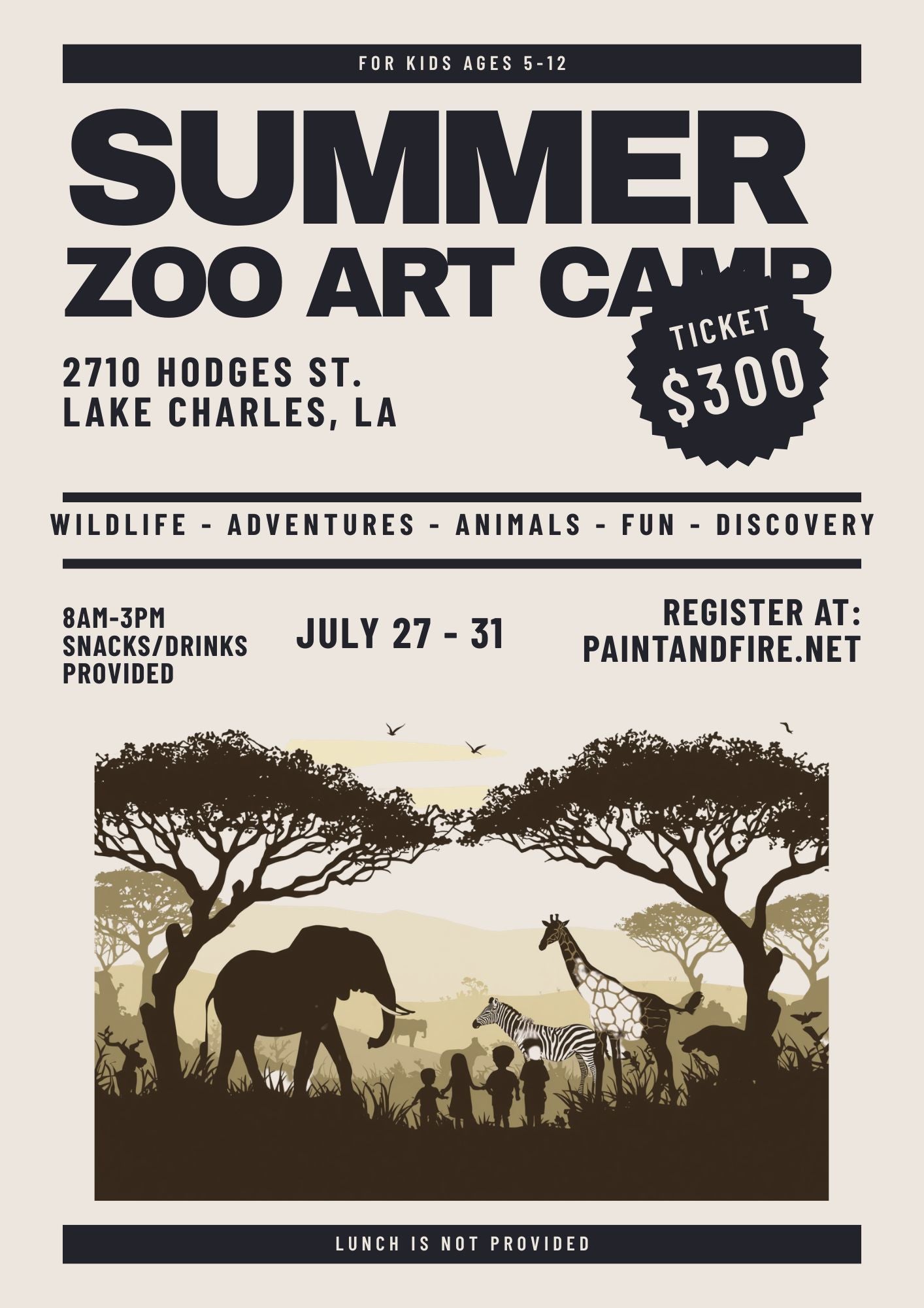 Zoo Safari Art Camp | July 27–31