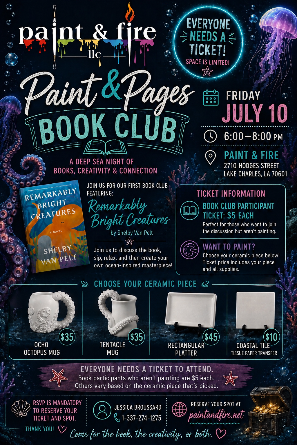 Remarkable Bright Creatures Book Club Painting Night