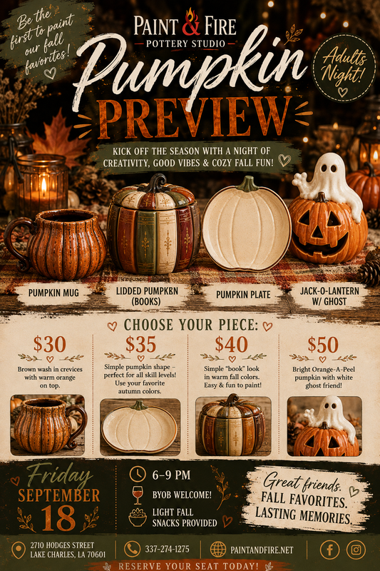 Pumpkin Preview Night – September 18 (6–9pm)