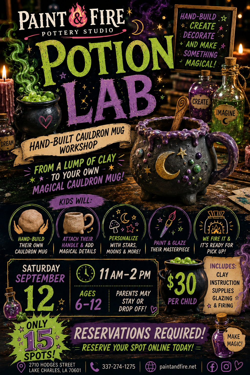 Handbuilt Cauldron Mug – September 12 (11am–2pm)