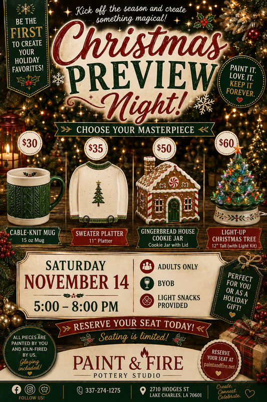 Christmas Preview Night – November 14 (5–8pm)