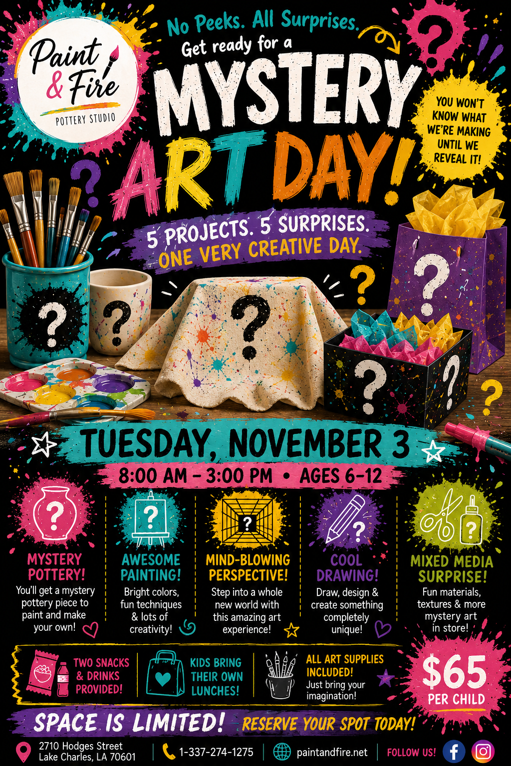 Mystery Art Day November 3 flyer
