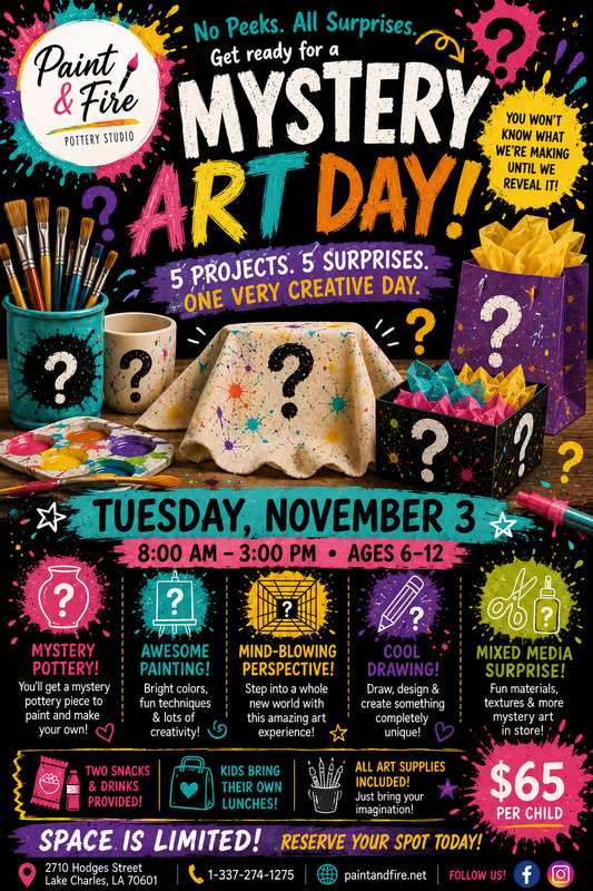 Mystery Art Day November 3 flyer